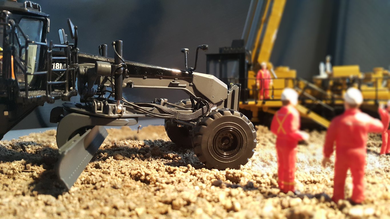 Caterpillar excavator construction site
