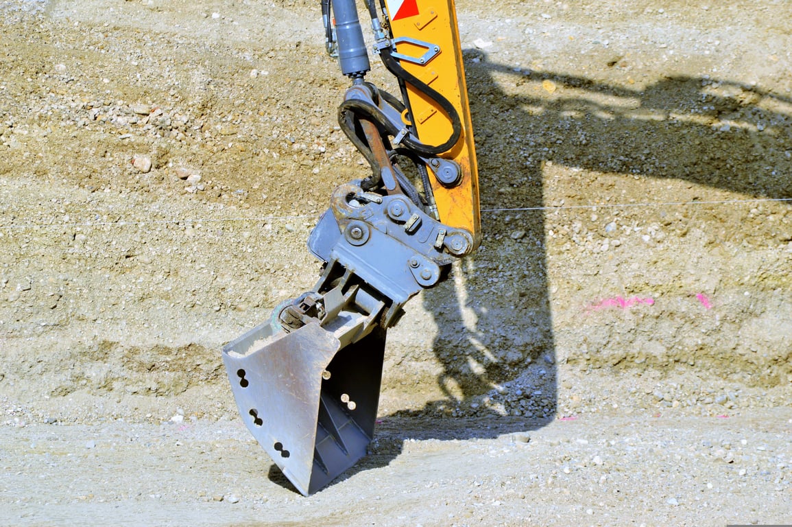 excavator construction site