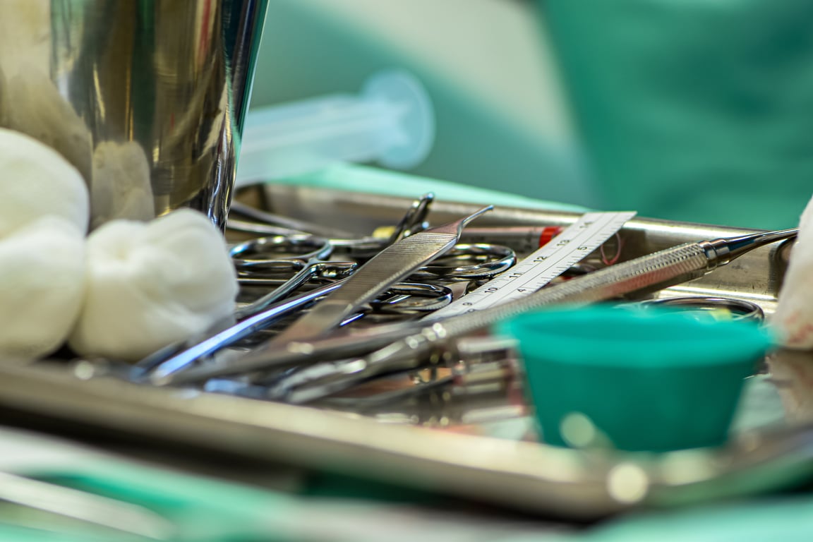 surgical instrument sterilization tray