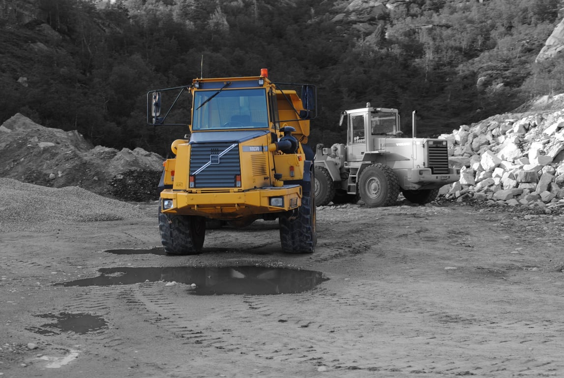 wheel loader construction site