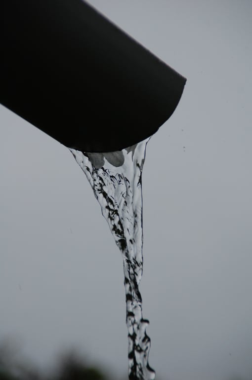 house gutter downspout drainage