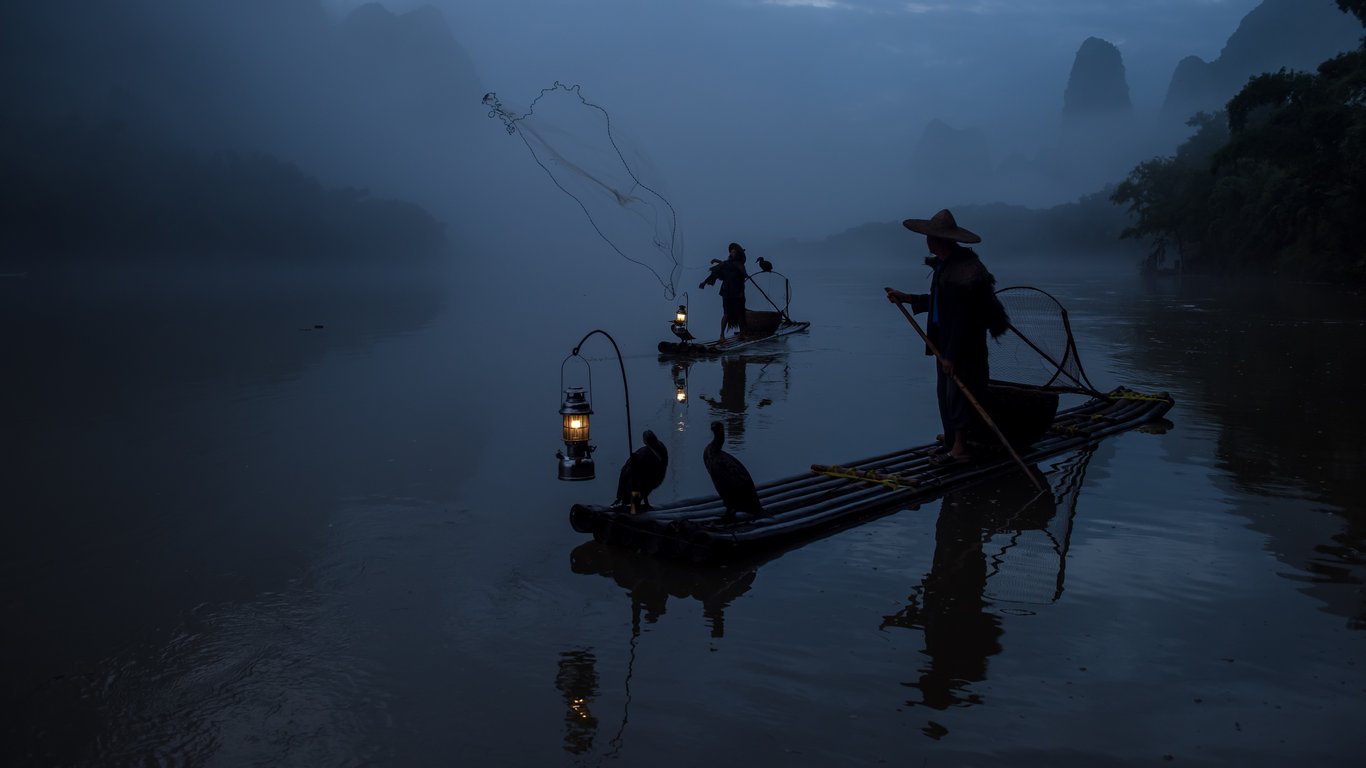 fishing pontoon boat lake