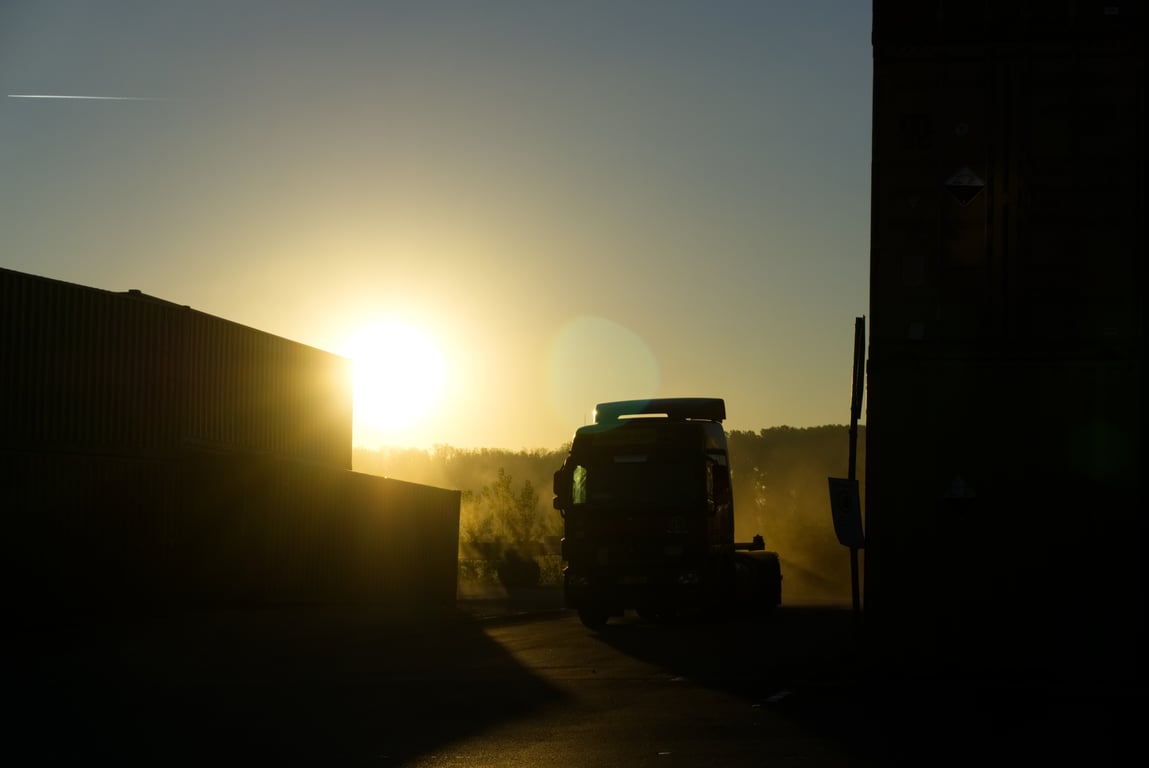 LTL freight trucks terminal