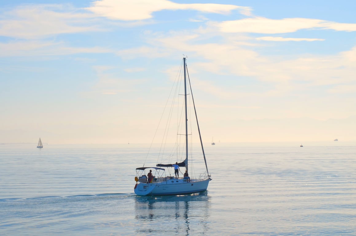 sailboat autopilot installation