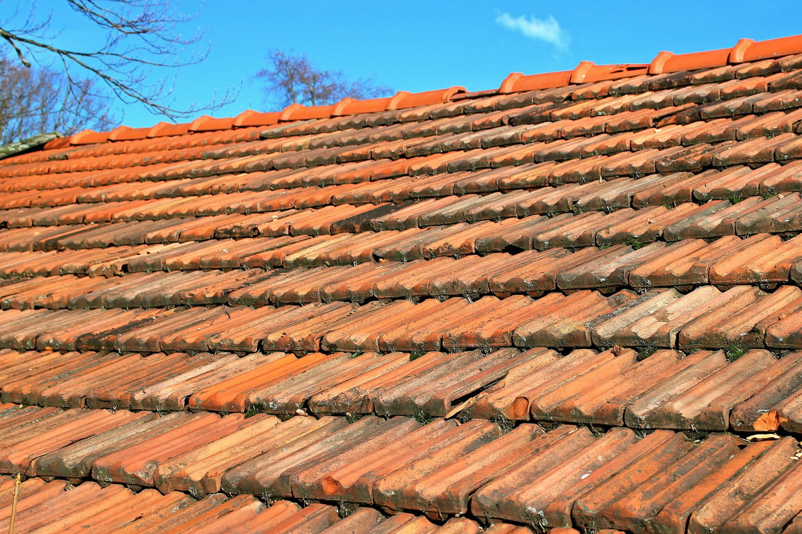 roofing contractor inspecting roof
