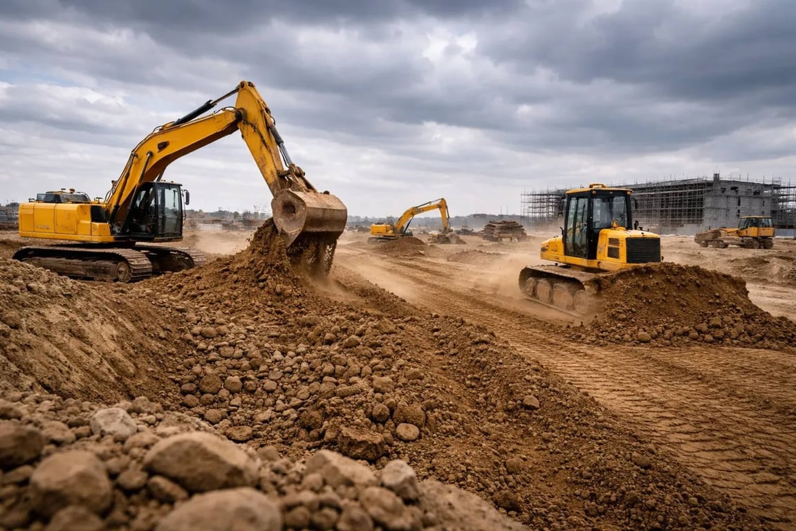 bulldozer construction site