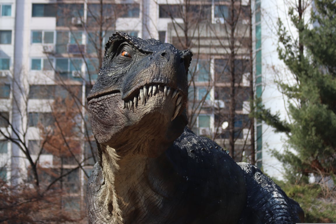 Googleplex dinosaur sculpture
