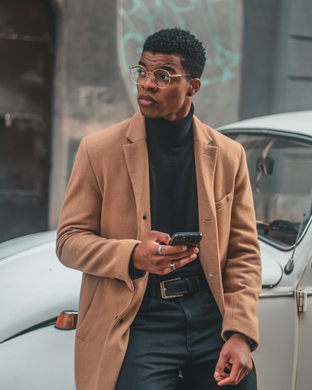 man trying on suit
