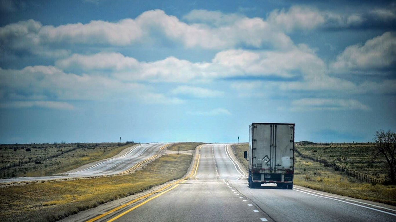 semi truck highway