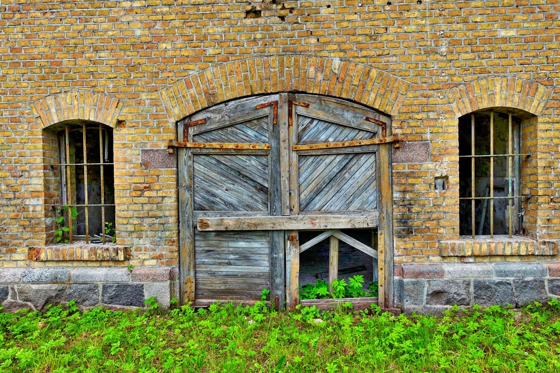 damaged garage door