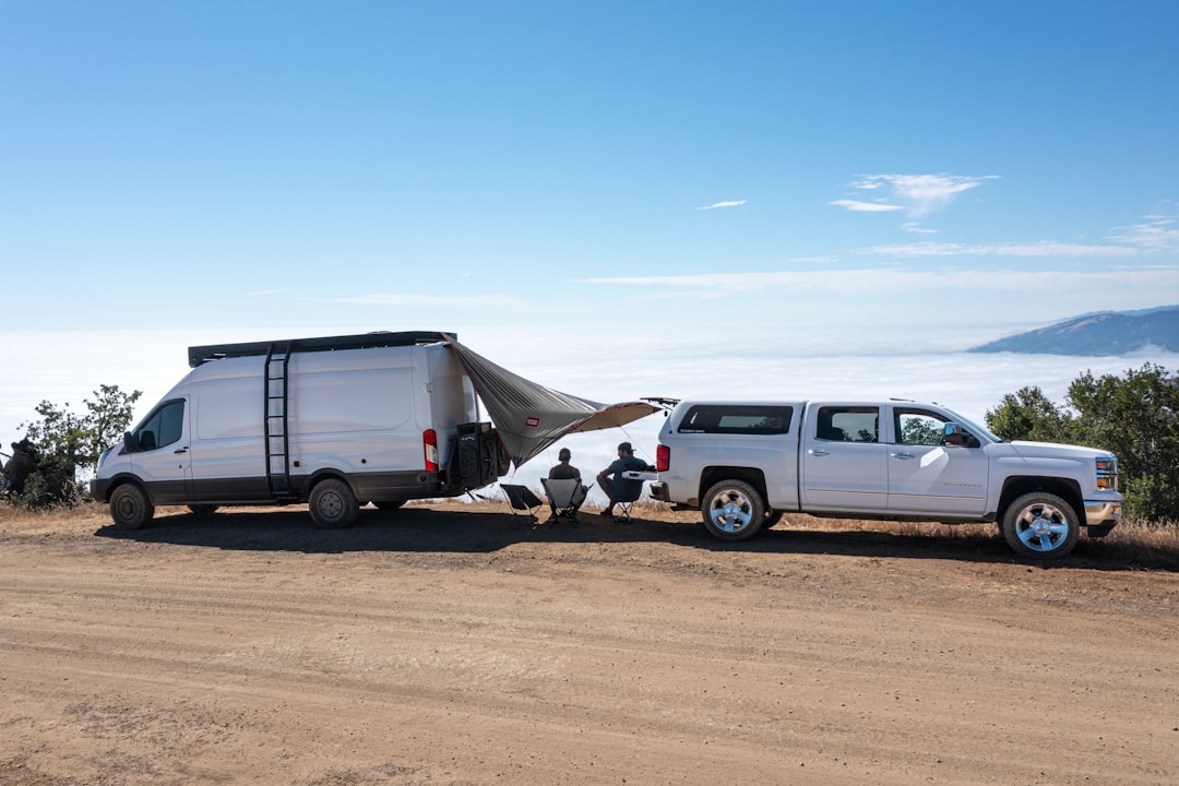 pickup truck towing travel trailer