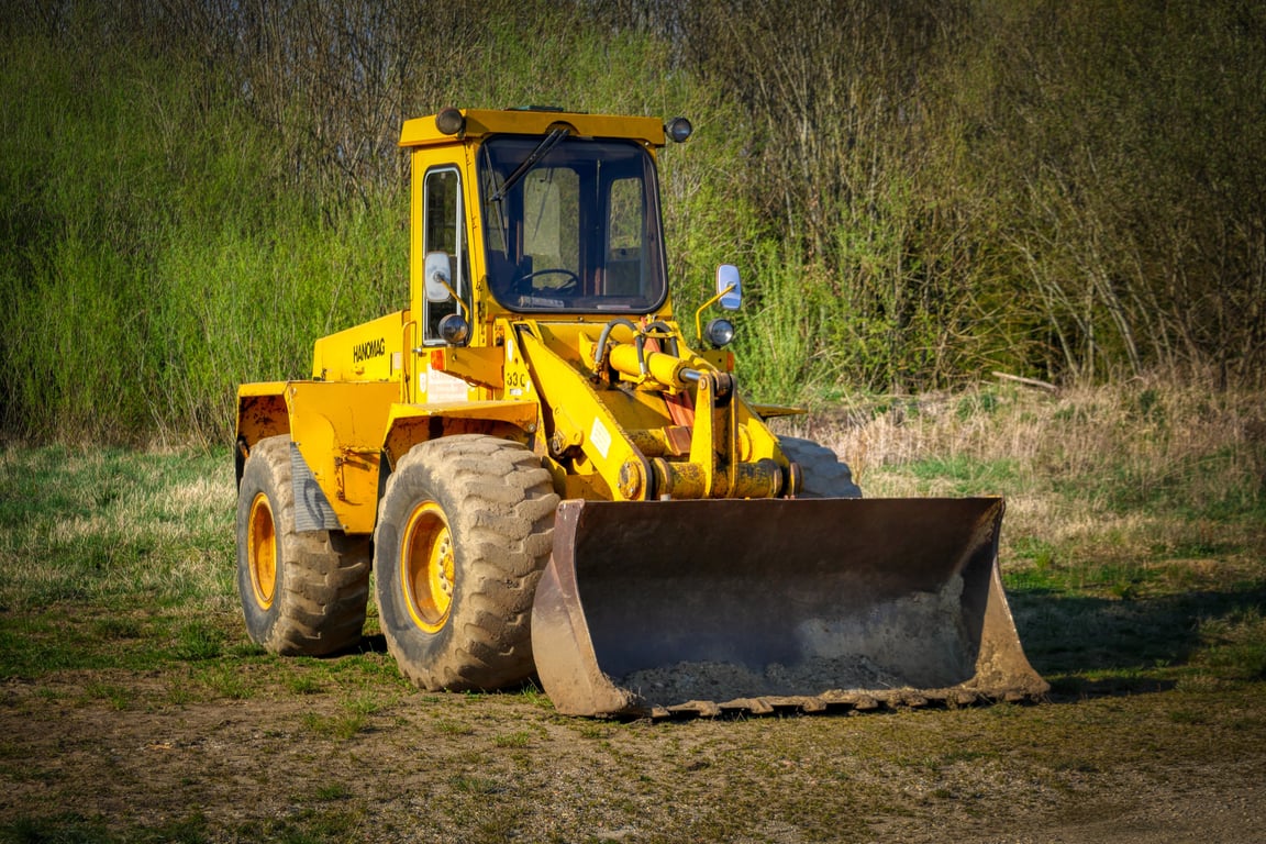 Caterpillar excavator construction site