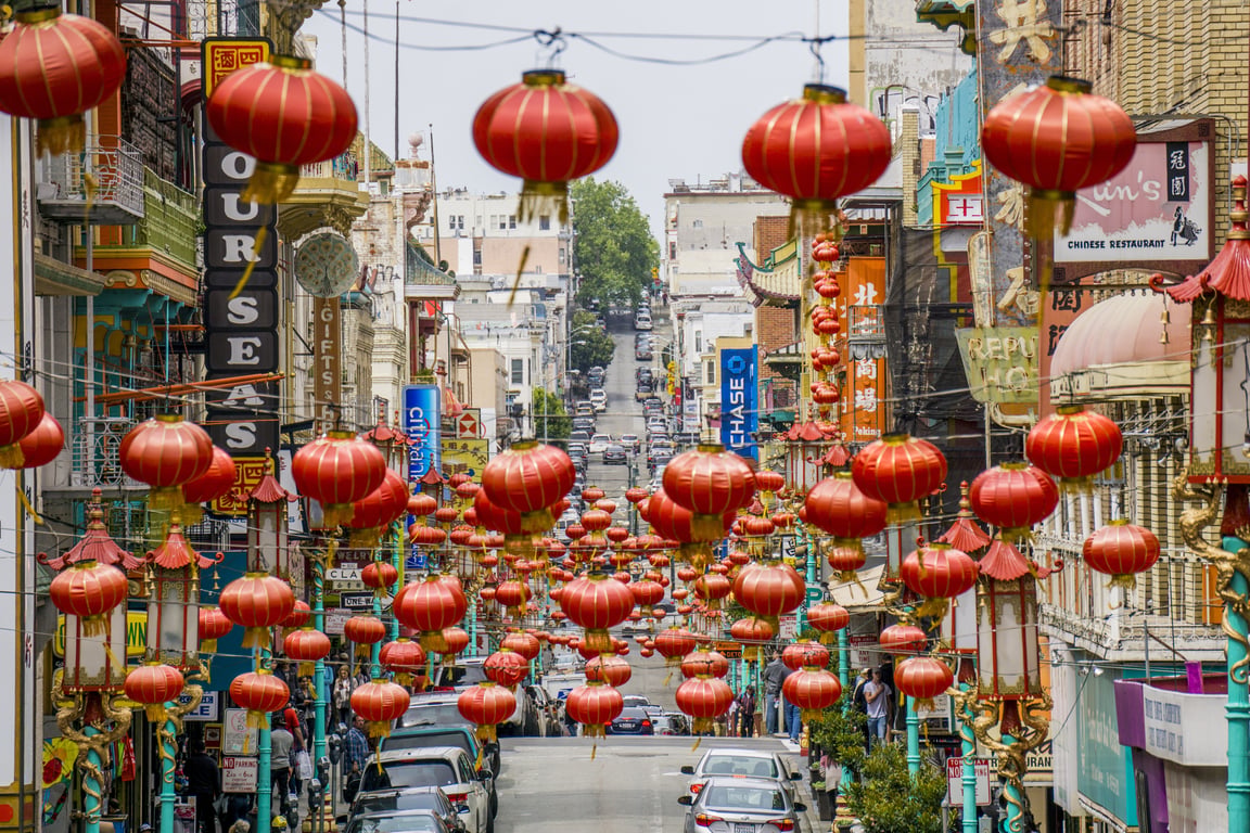 Los Angeles Chinatown red lanterns