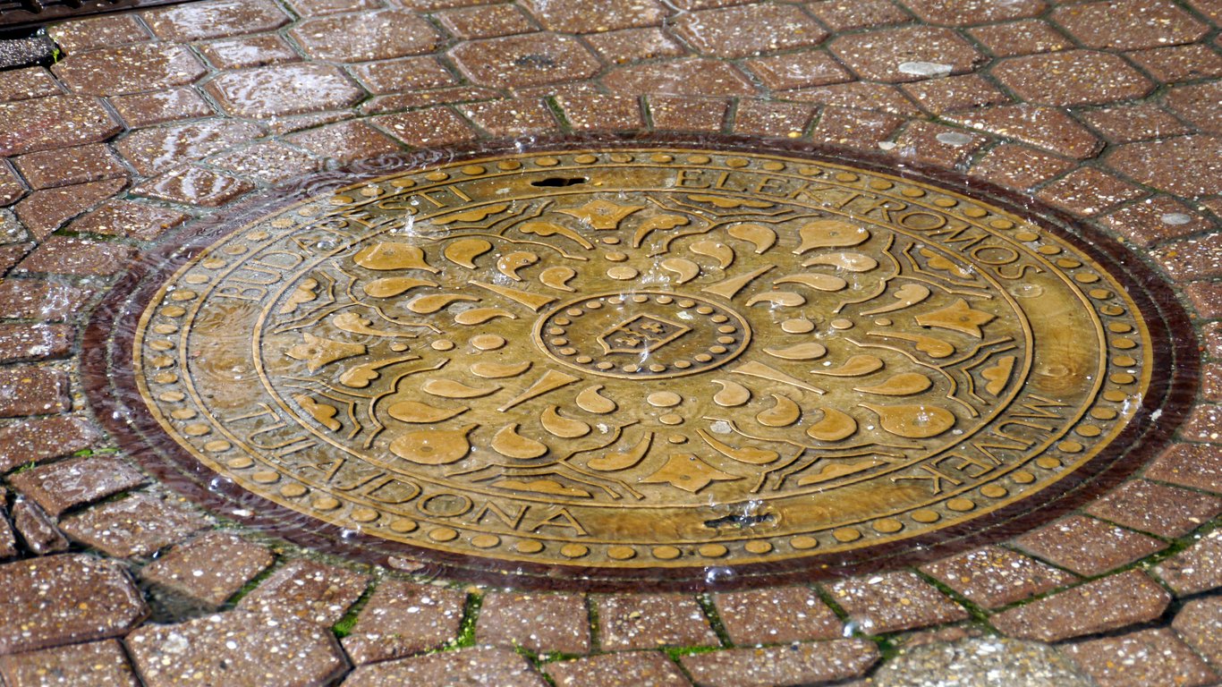 blocked outdoor drain