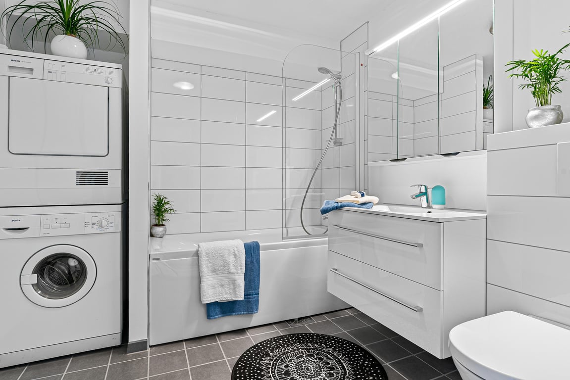 modern tiled shower remodel
