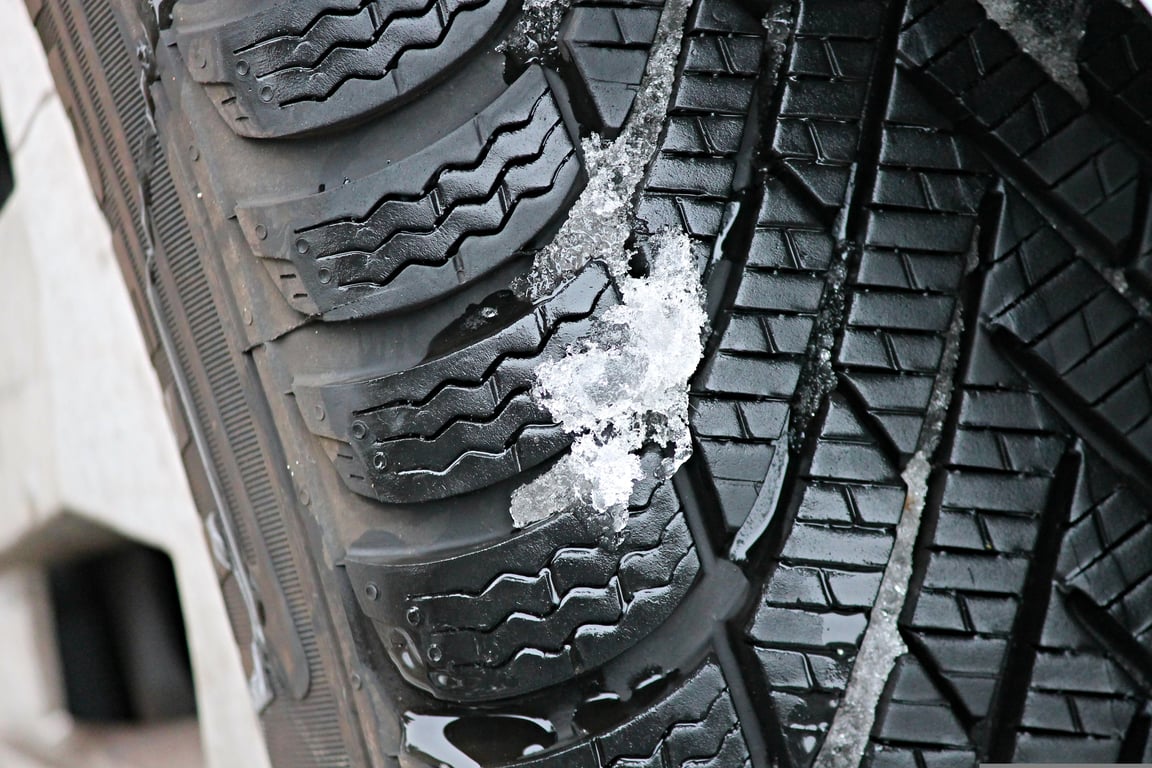 car tire tread close-up