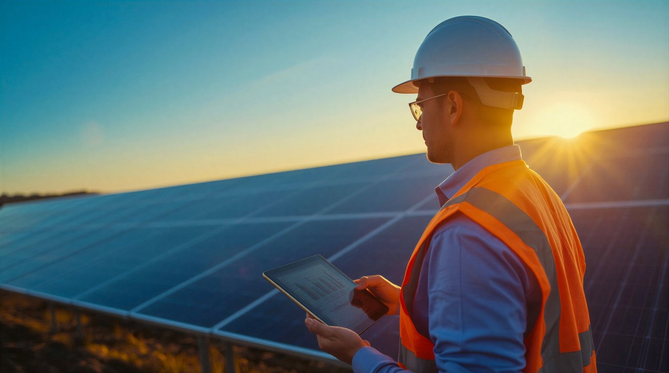 HVAC technician servicing outdoor unit