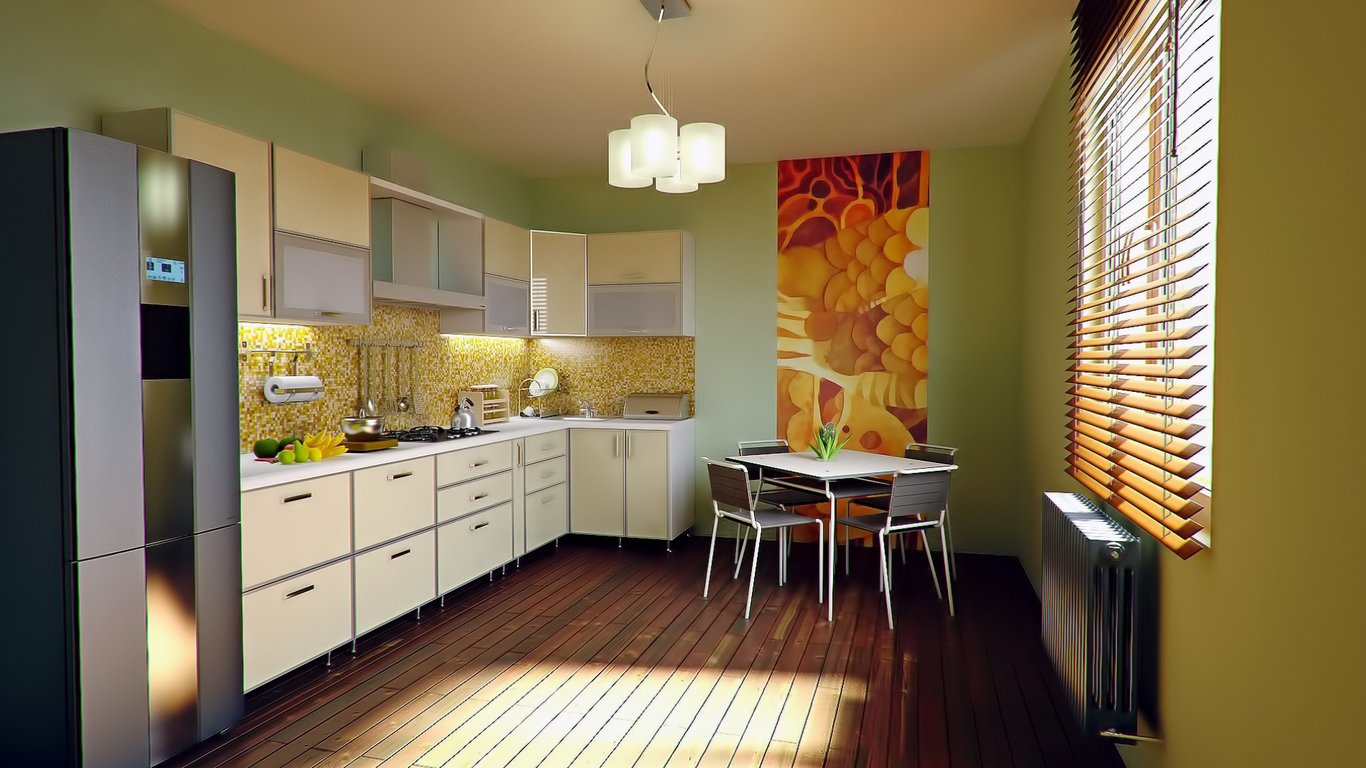 senior accessible apartment kitchen