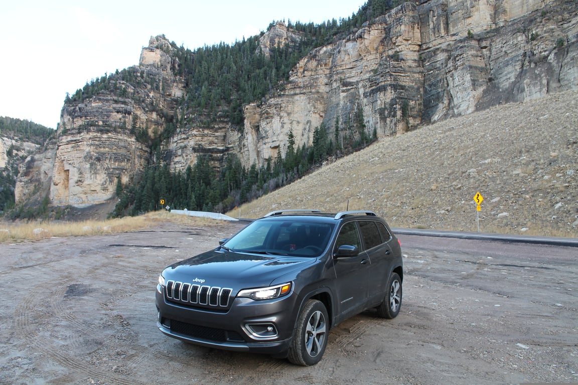 SUV towing travel trailer