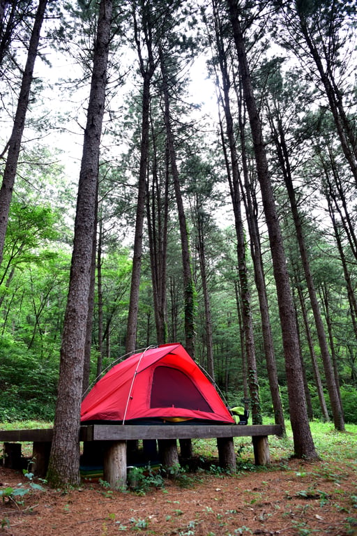 dispersed camping tent