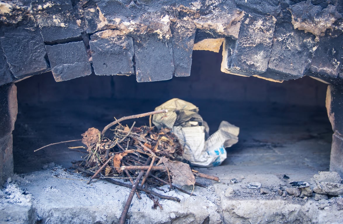 HVAC technician inspecting furnace