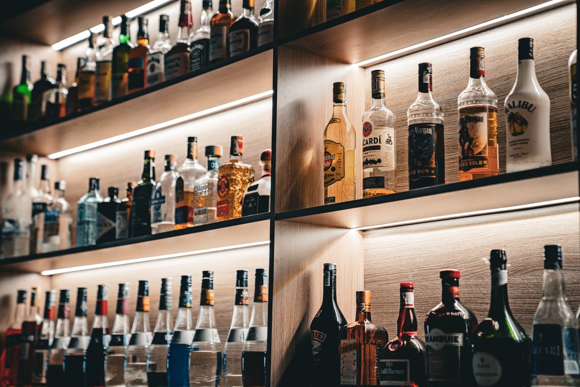 mobile bar trailer interior
