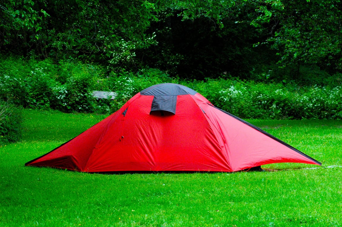 camping tent display