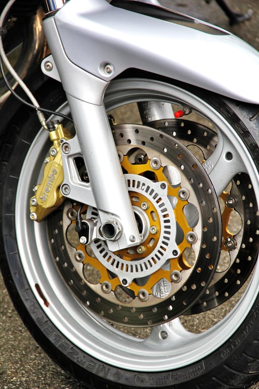 car brake rotor and caliper