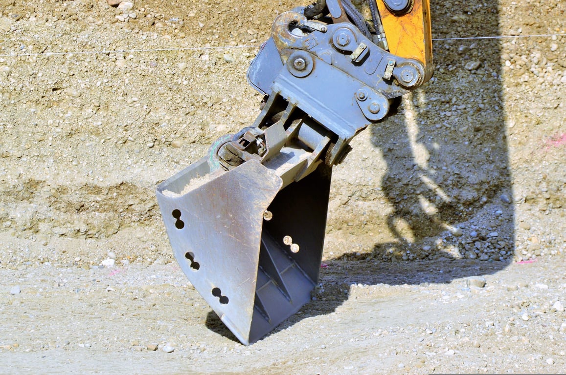 excavator construction site