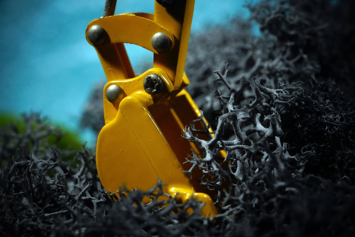 mini excavator trench digging