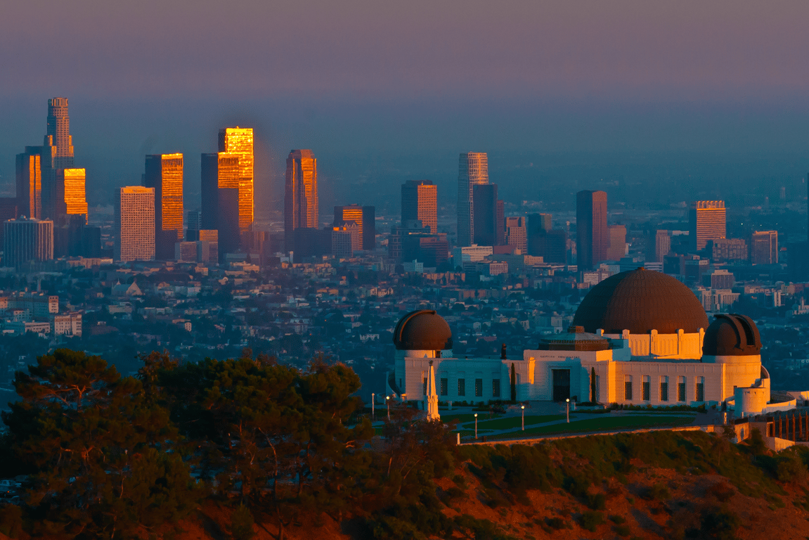 Griffith Observatory Hollywood Sign view