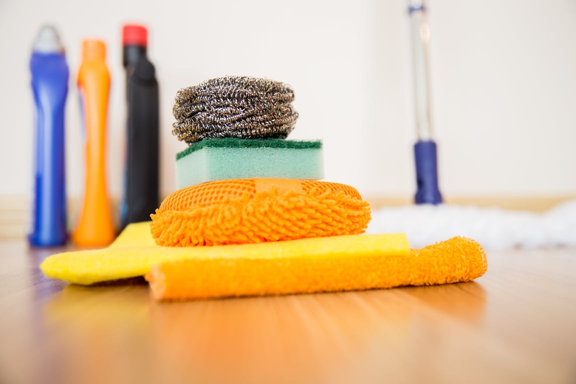 home cleaner cleaning kitchen