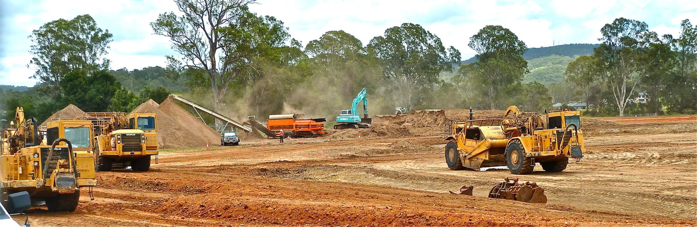 crawler bulldozer grading