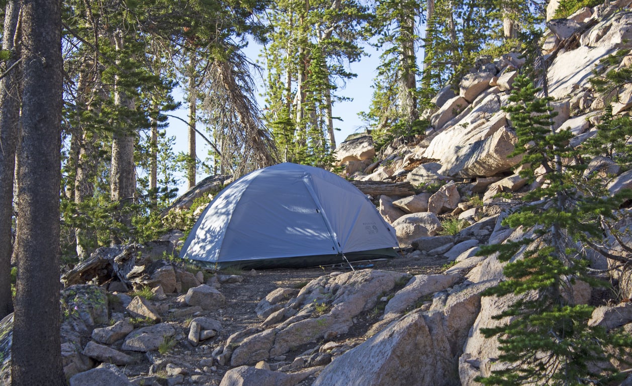 RV leveling blocks campsite