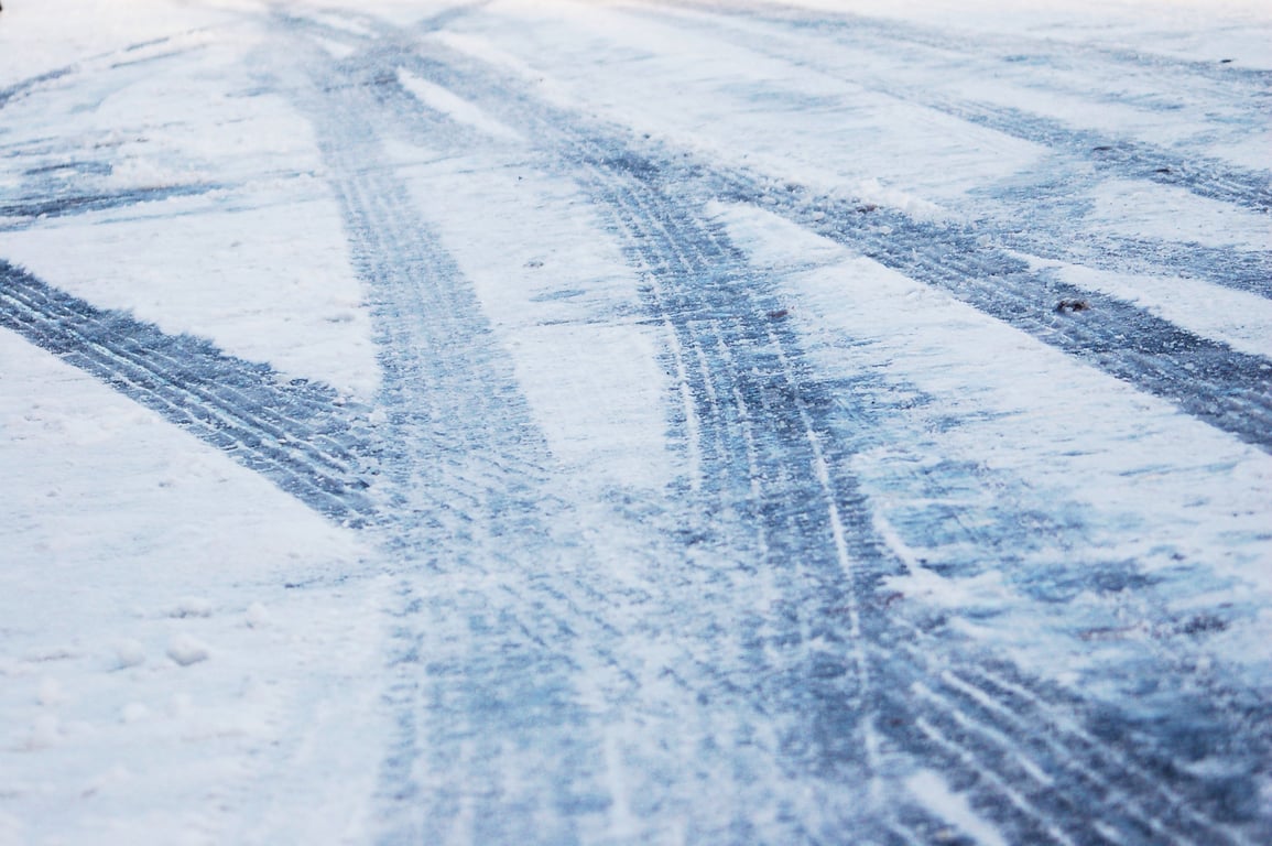 winter tires snow road
