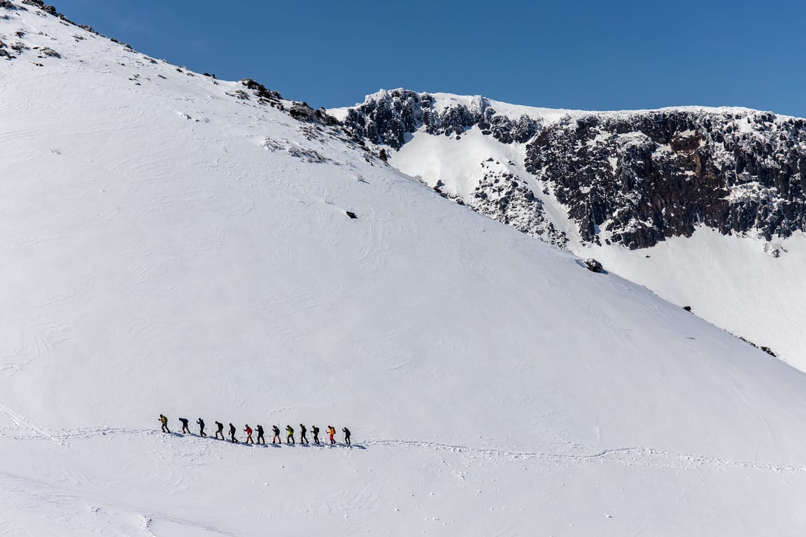 guided hiking group