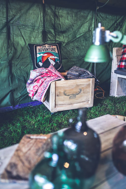 glamping tent interior