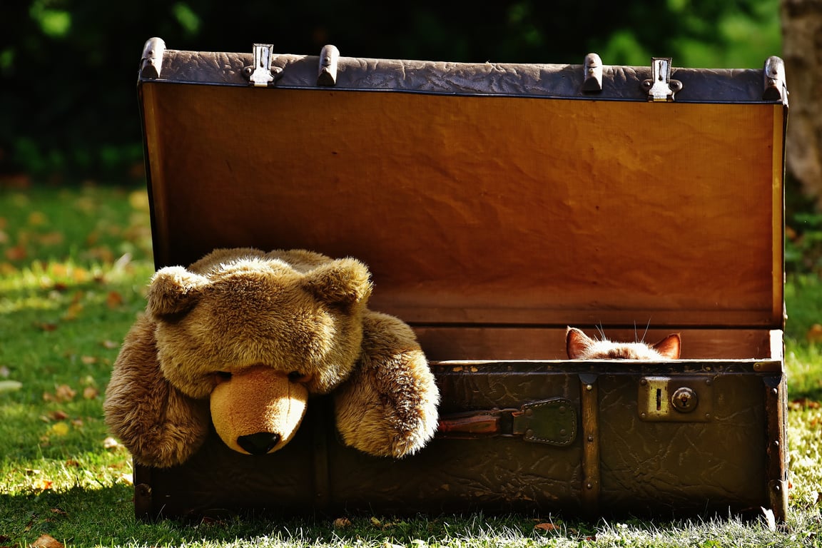 Away suitcase at airport