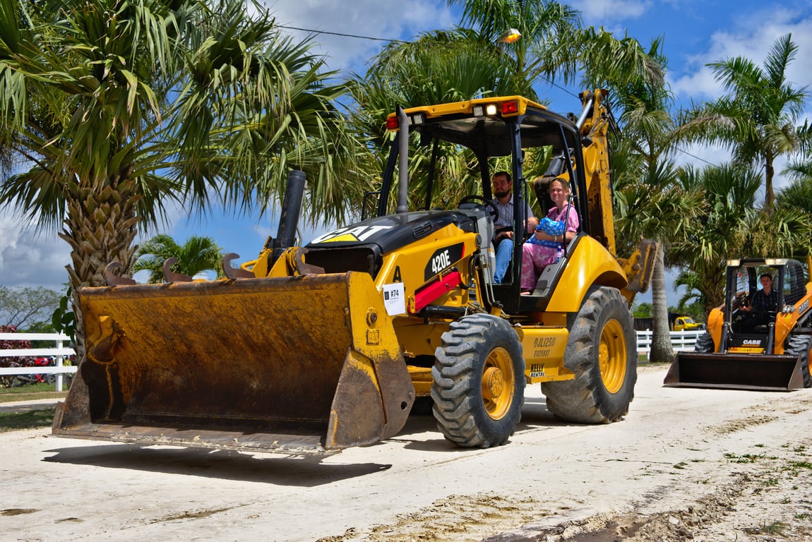 John Deere backhoe loader