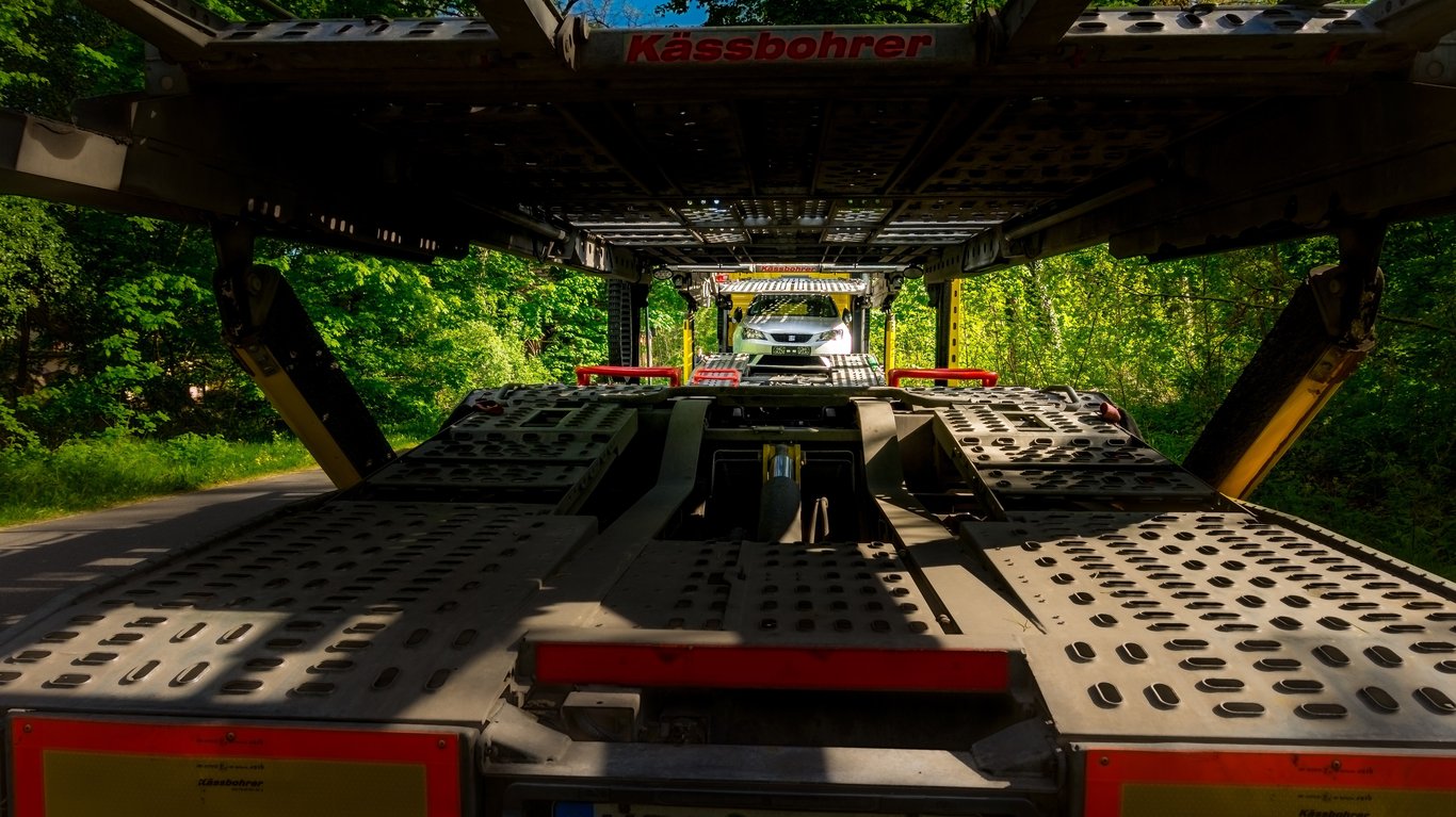truck towing travel trailer