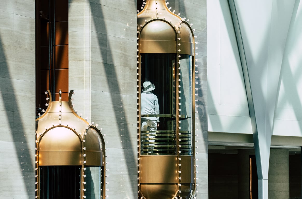 senior apartment building elevator