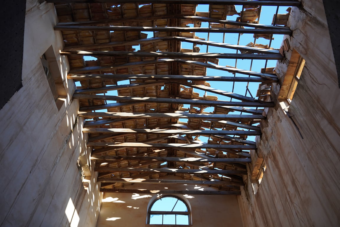 hail-damaged roof