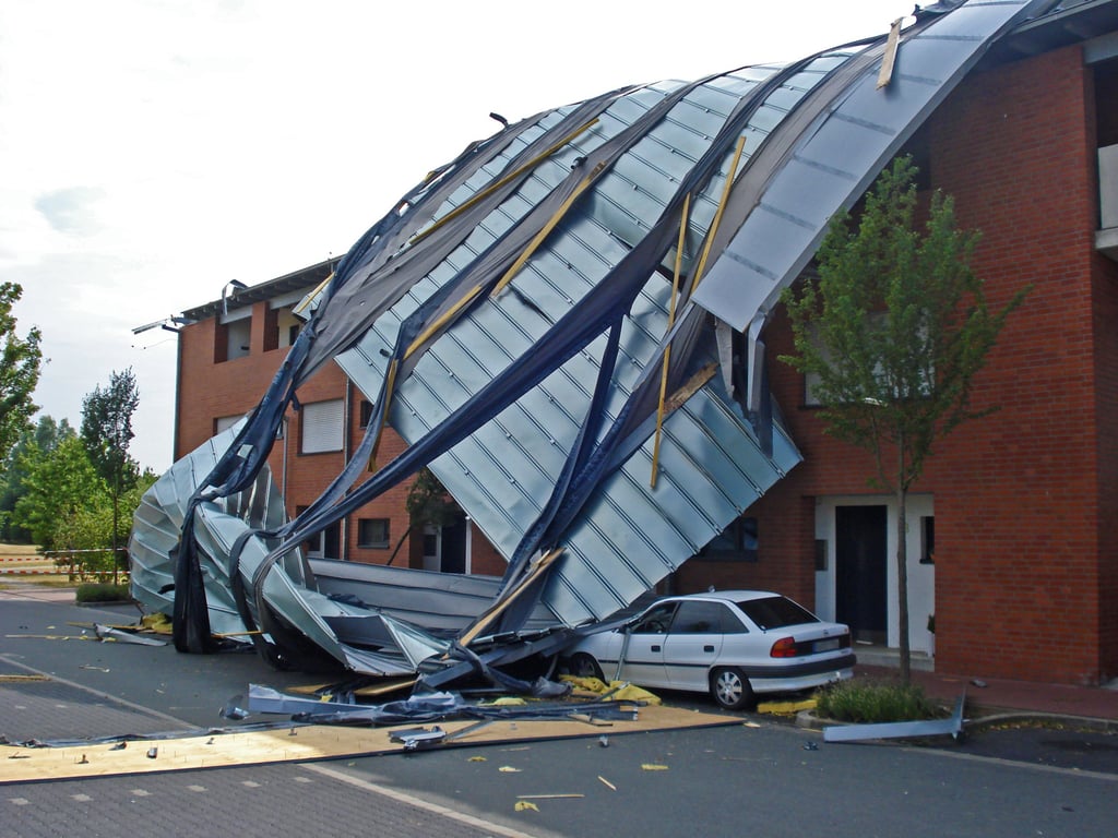 storm damaged roof