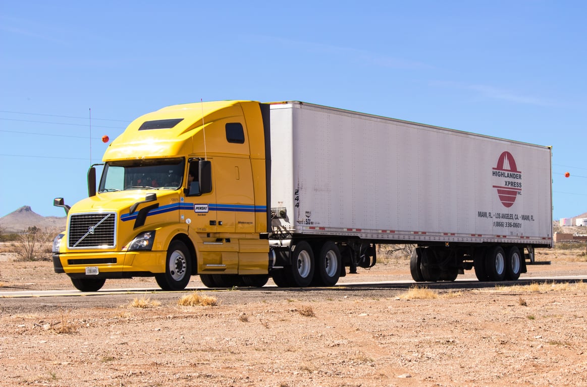 semi truck highway