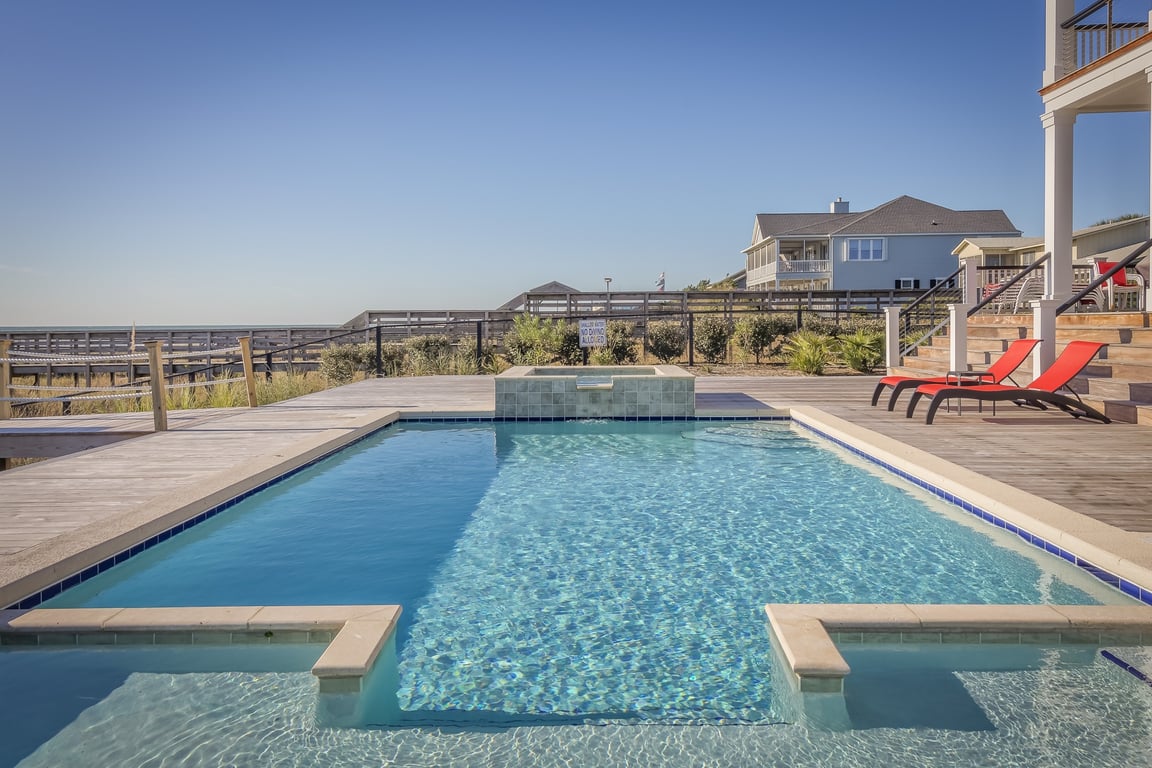 backyard swimming pool deck