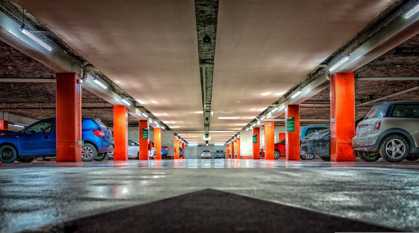 Level 2 EV charger garage