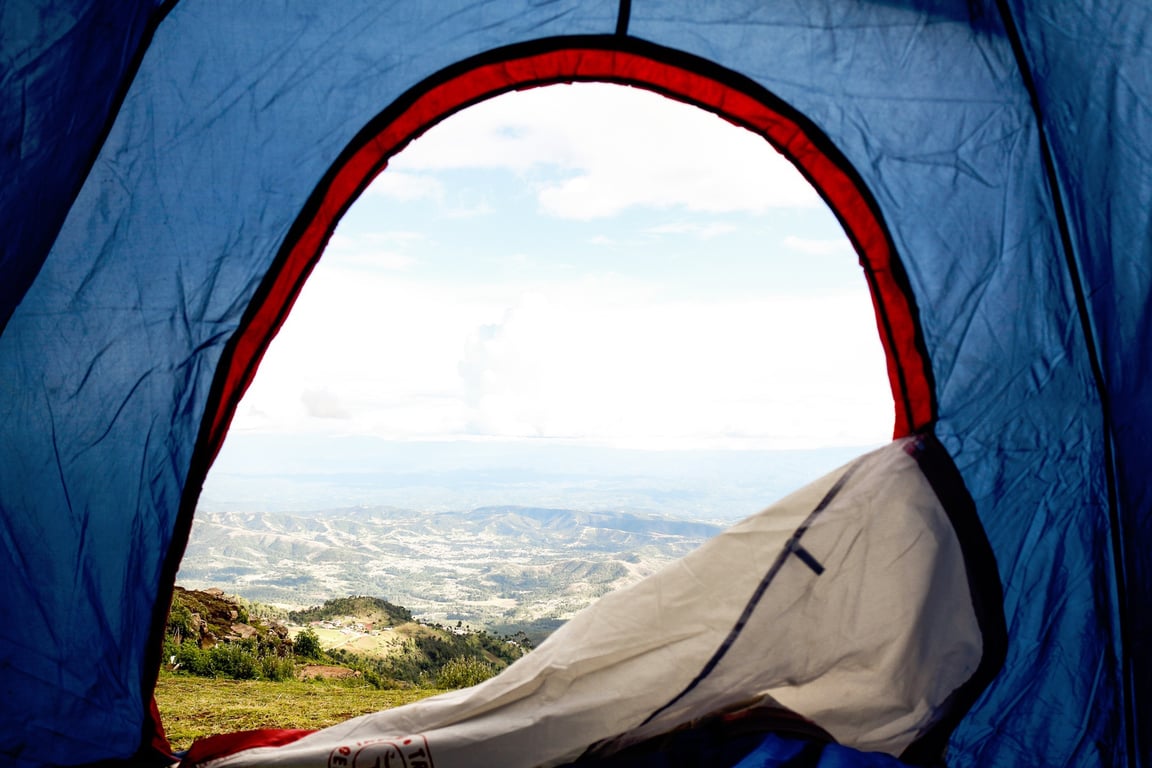 camping tent and gear