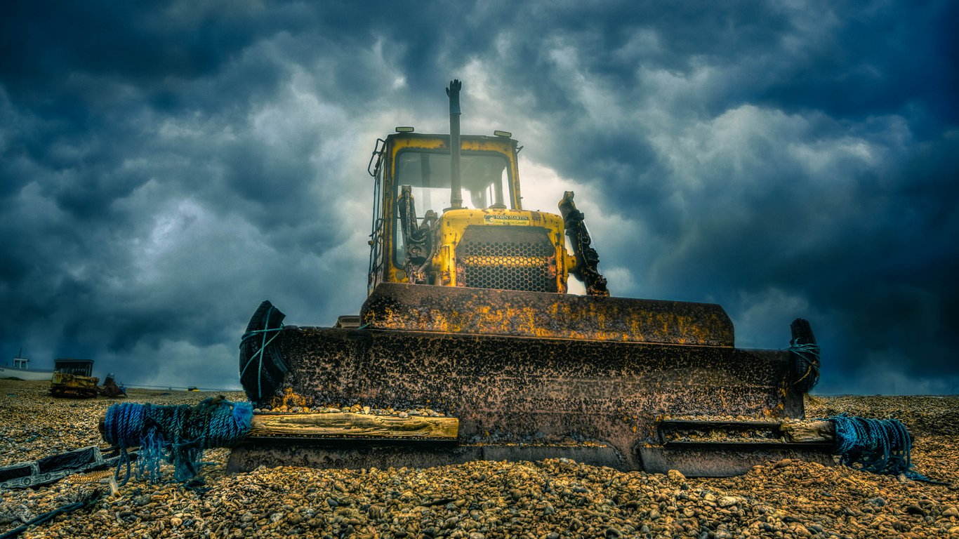 bulldozer construction site