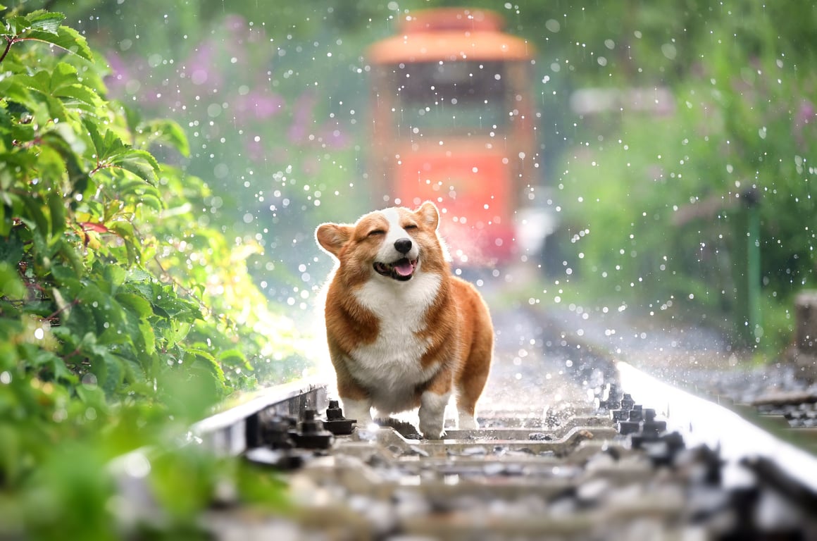 dog eating wet food