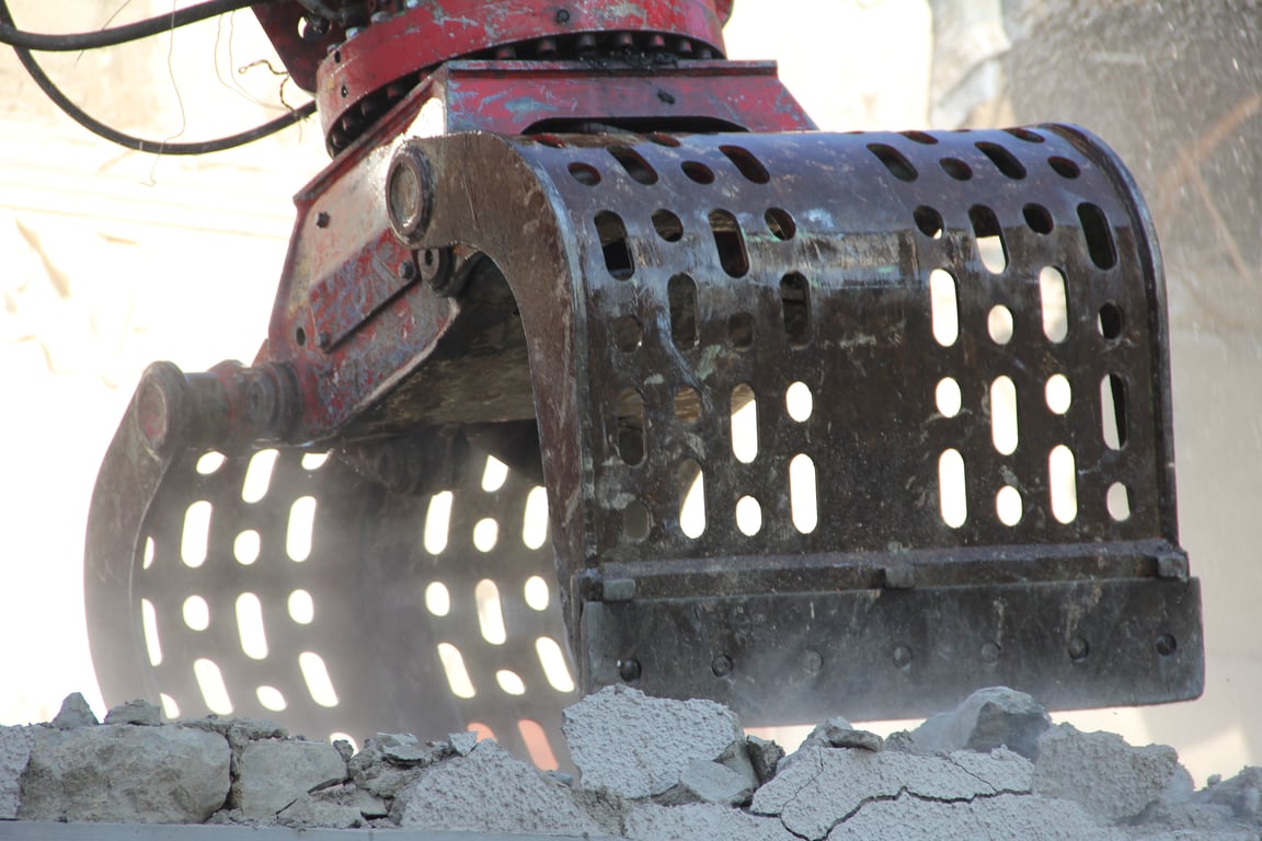 excavator construction site